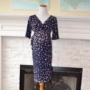 Faux Wrap Maternity Dress
